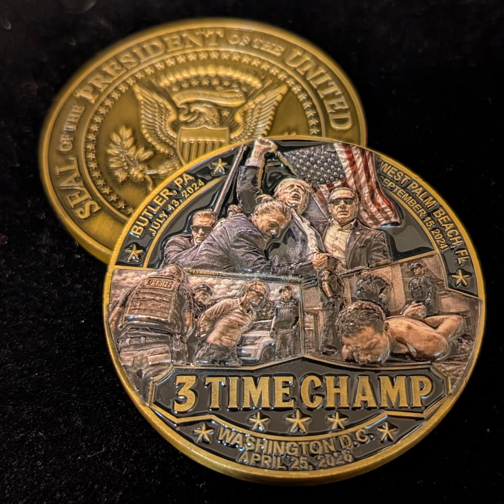 POTUS 3-TIME CHAMP CHALLENGE COIN